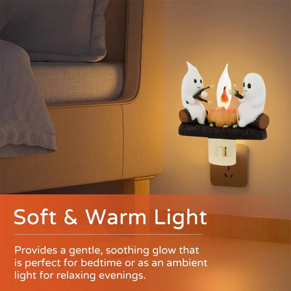 Cute Ghost Flickering Campfire Nightlight