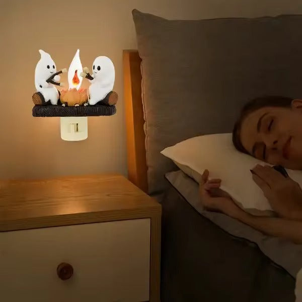 Cute Ghost Flickering Campfire Nightlight
